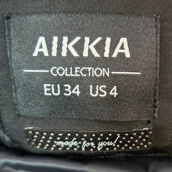 AIKKIA Women Black Slim-Fit Fall Coat-Trendy Hooded Puffer Coat  Sz: S(4) Black - Picture 11 of 12